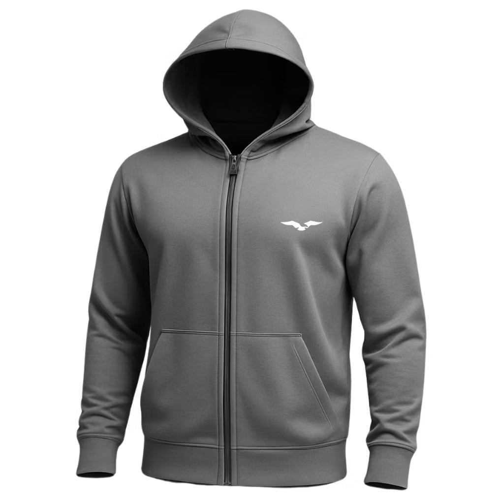 Jaqueta blusa com Zíper e Capuz Preto, Cinza e Branco  Conforto e Estilo