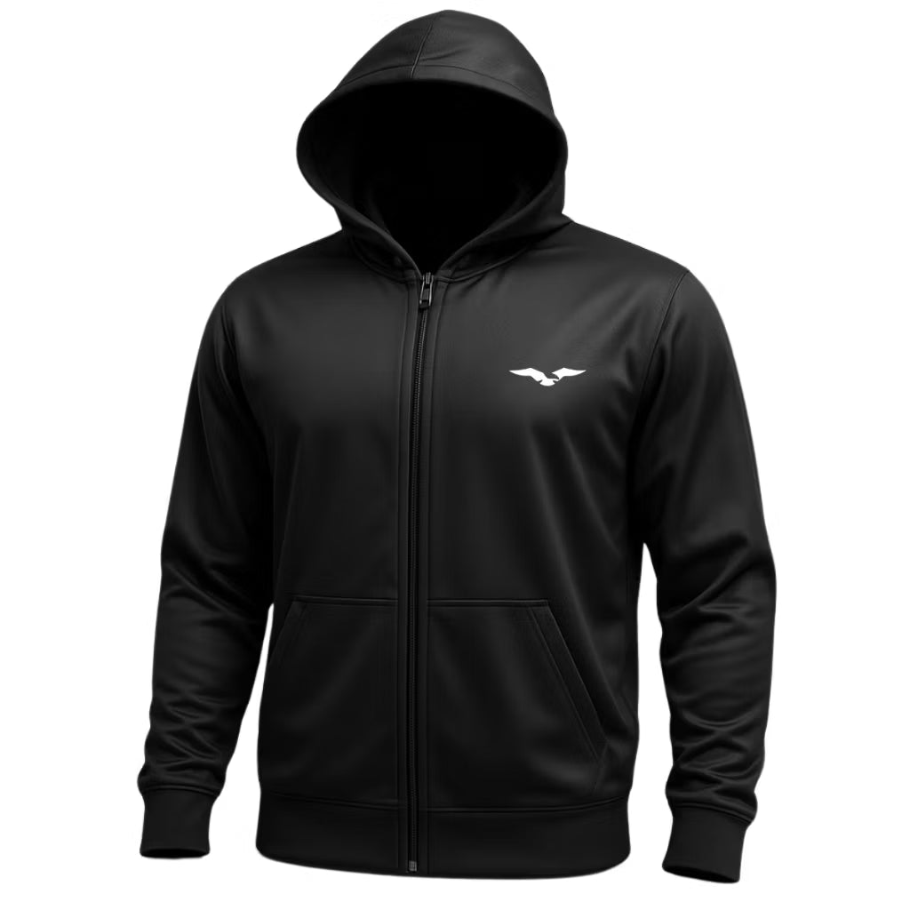 Jaqueta blusa com Zíper e Capuz Preto, Cinza e Branco  Conforto e Estilo