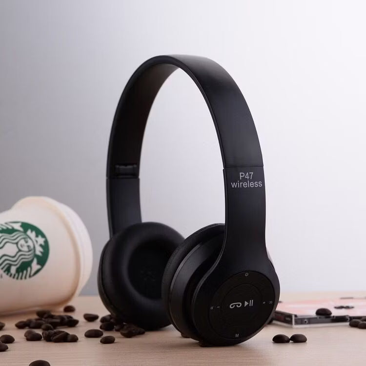 🎧 Fone de Ouvido Bluetooth P47 Wireless Headphone Sem Fio Dobrável