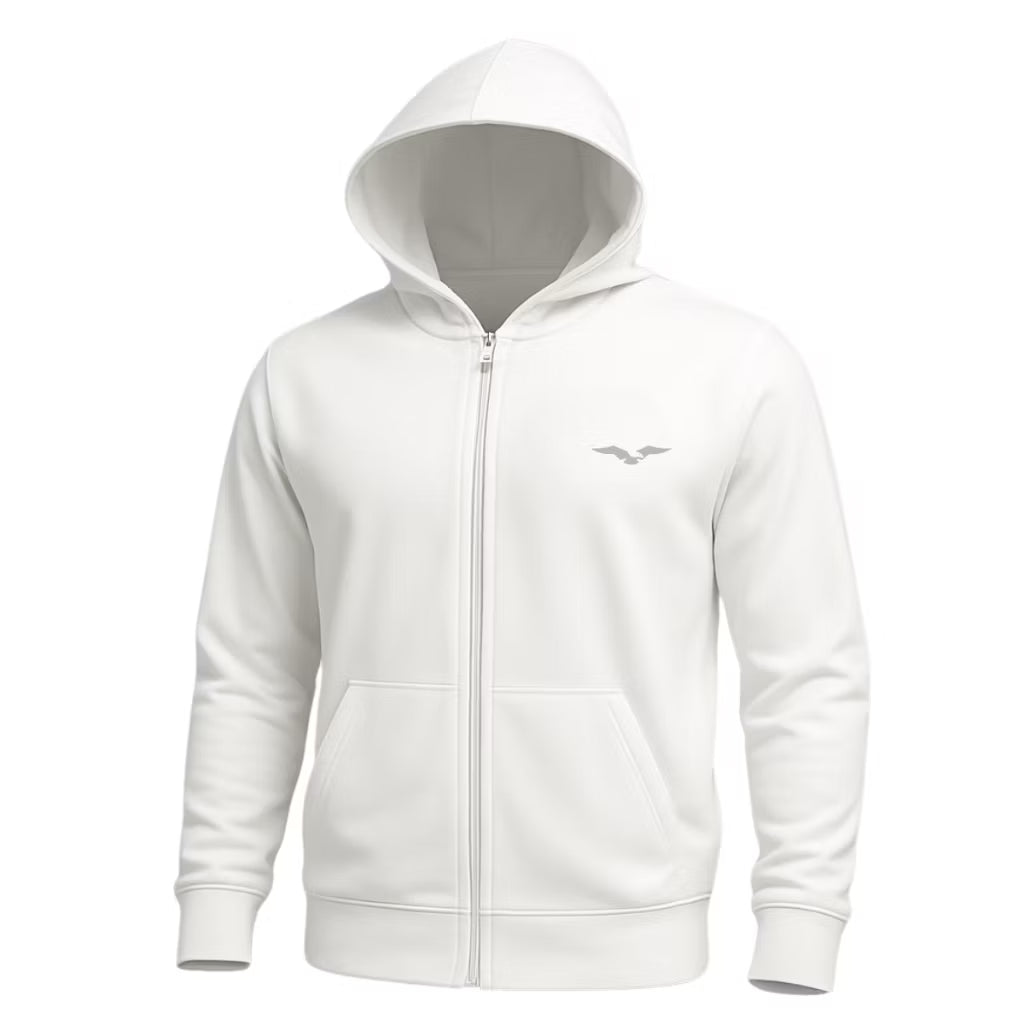 Jaqueta blusa com Zíper e Capuz Preto, Cinza e Branco  Conforto e Estilo