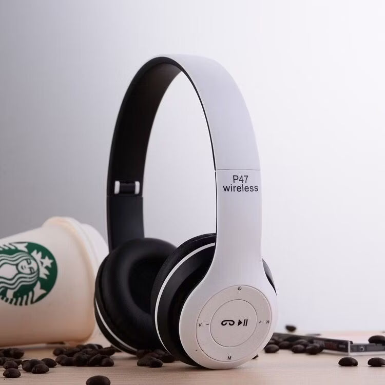 🎧 Fone de Ouvido Bluetooth P47 Wireless Headphone Sem Fio Dobrável