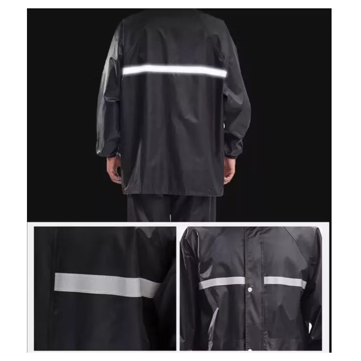 Capa de Chuva Impermeável para Motoqueiro e Ciclista com Faixa Refletiva 🌧️🏍️